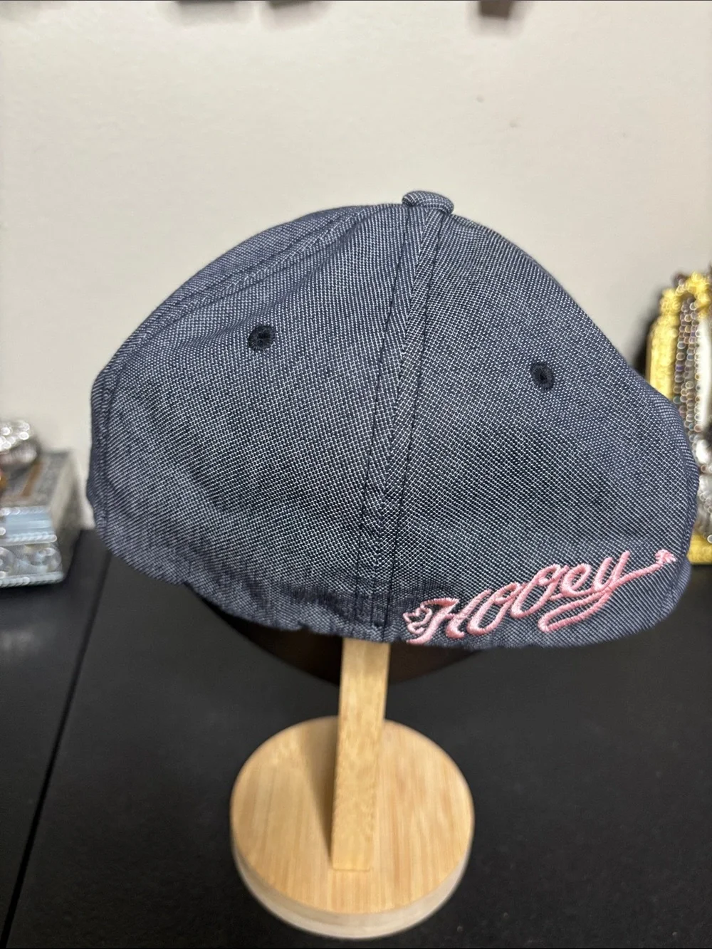 Women’s Hooey Small Medium Plaid Baseball Cap Navy Accent Flex Fit